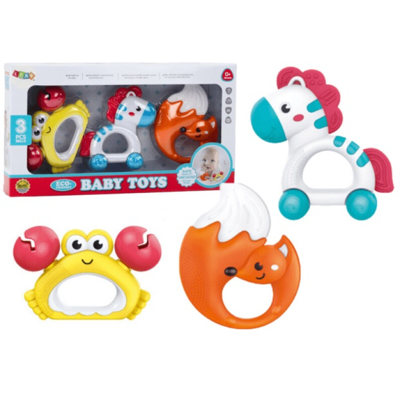 Sonajero X3 Con Mordillo Baby Toys Sonajero X3 Con Mordillo Baby Toys