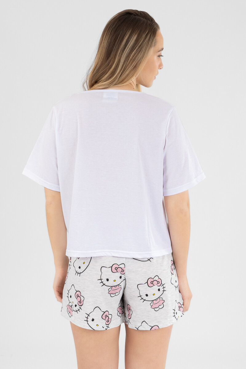 Hk pink bow pijama Gris
