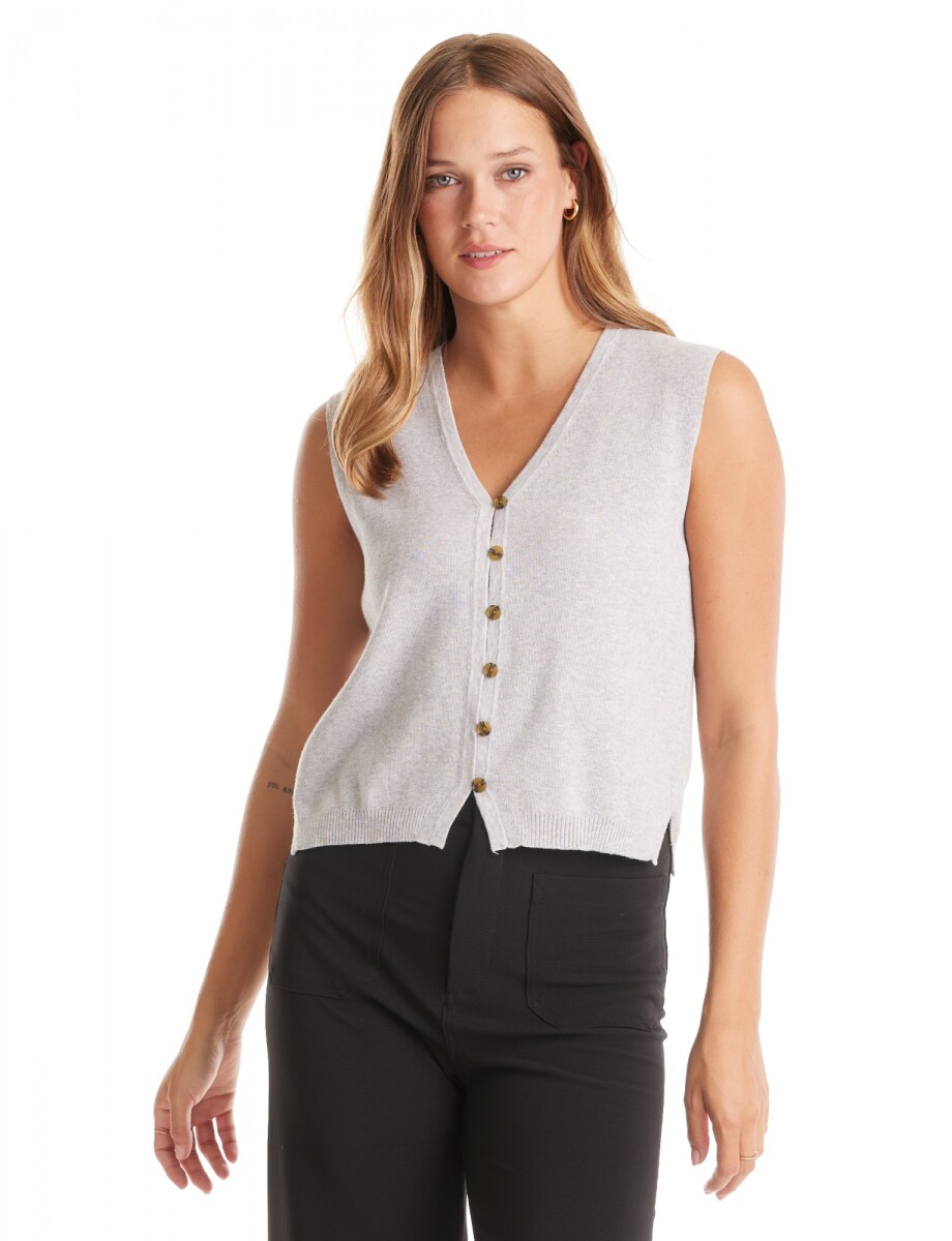 Chaleco Botones - Gris 