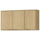 Imagen de Mueble Aéreo de Cocina Modular Gloria 120 cm 3 Puertas 1 Estante Castaño / Off White