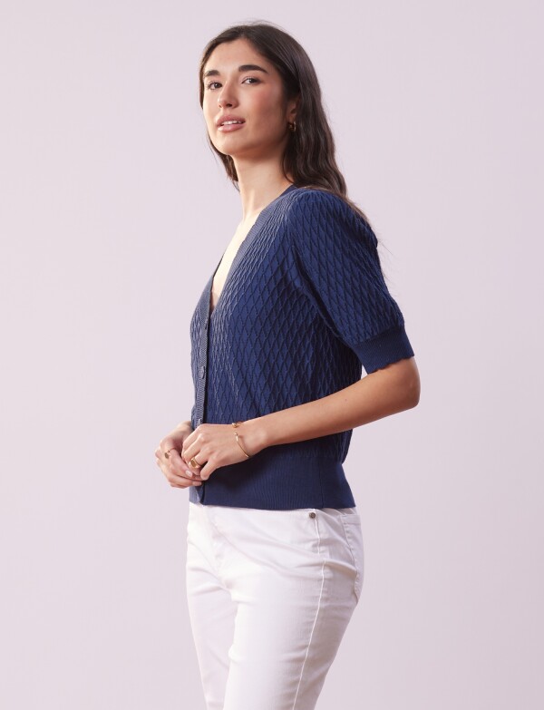 Cardigan Rombos AZUL