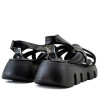 Sandalias Chill Sunday tiras trensadas de Mujer 2088-1 Negro