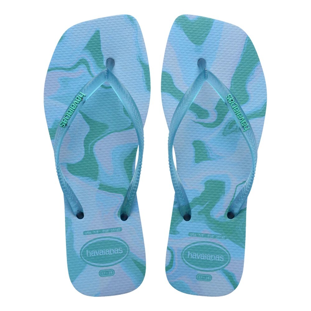Sandalias Havaianas Slim Square Jelly Mujer Azul Lavanda