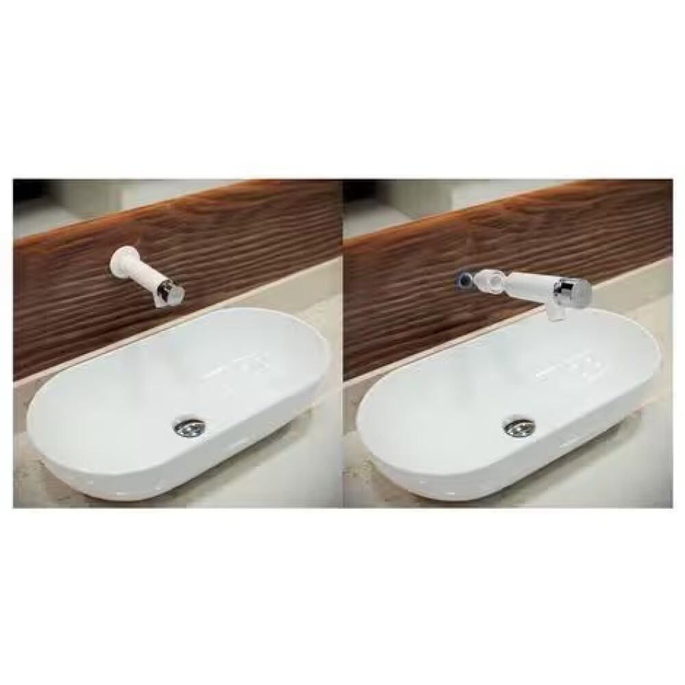 Grifería de lavatorio temporizado de pared Blukit blanca Grifería De Lavatorio Temporizado De Pared Blukit Blanca