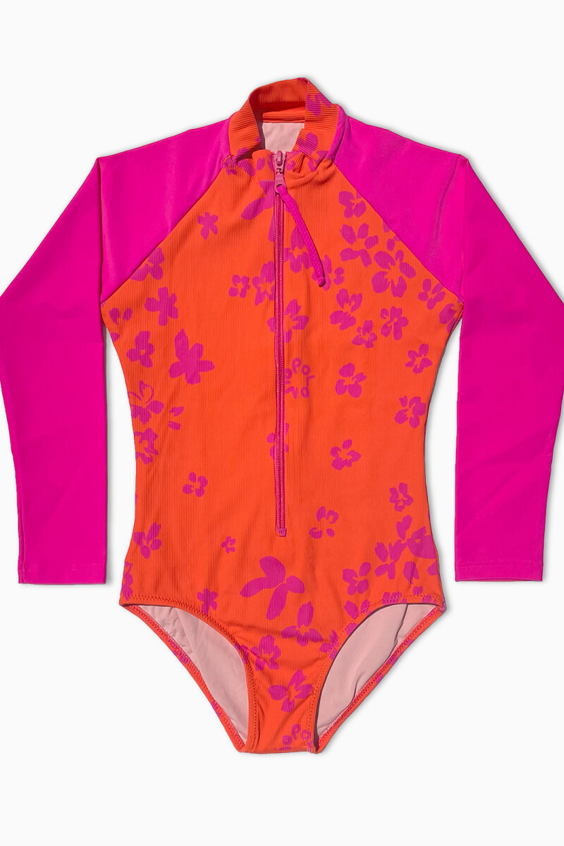 LITTLE SURFER ONE PIECE Blossom Red