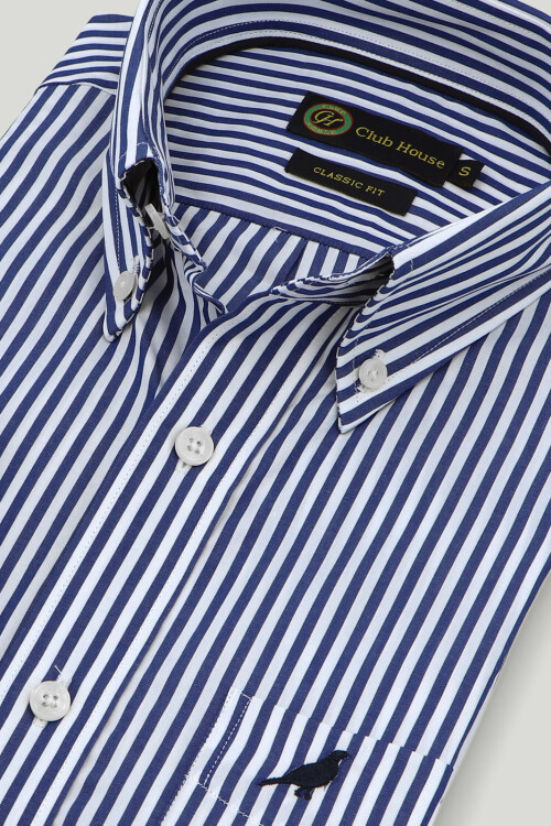 Camisa Button Down classic fit Raya azules
