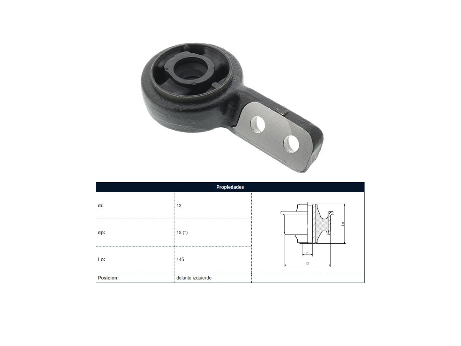 Soporte Parilla Del BMW 320I (E36)/325I (E36)/316I (E36)/318Tds (E36)/318I (E36)/323I (E36) 90-00 Izq 