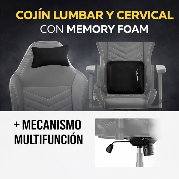 Silla Gamer Fantech Ergonómica Gc-192 150kg GRIS