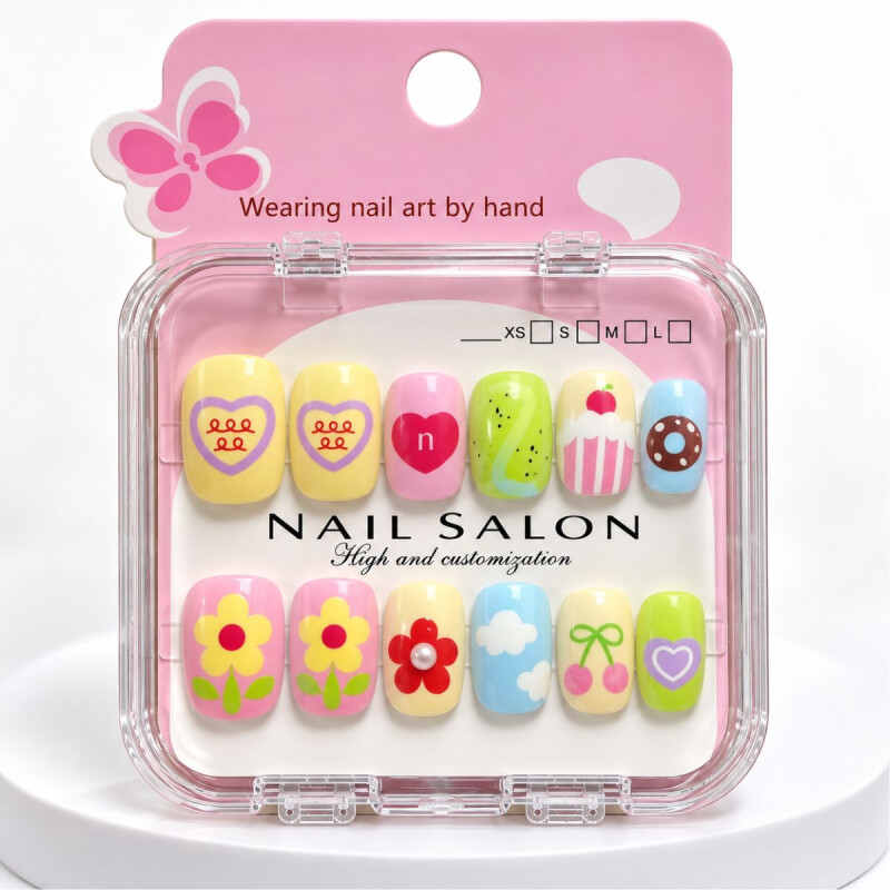 Uñas Postisas infantiles Corazones