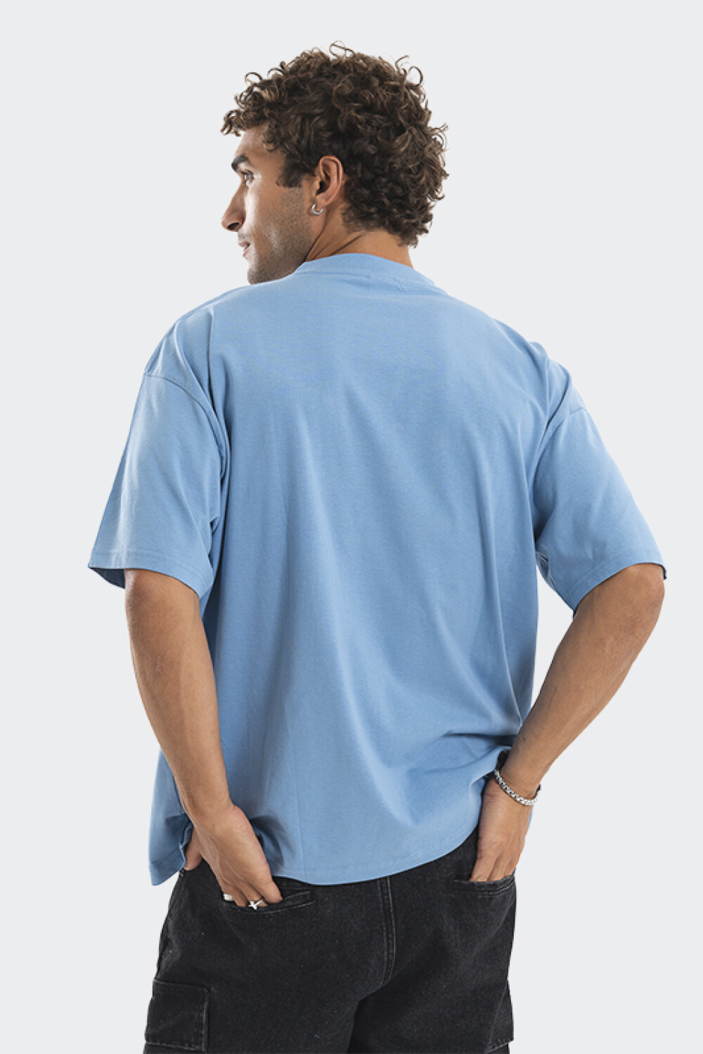 Remera Pulau Glitch Azul