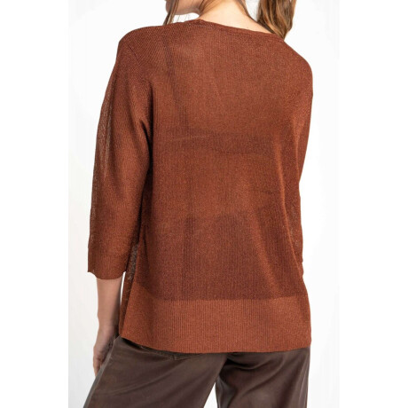 Sweater Lurex Marron