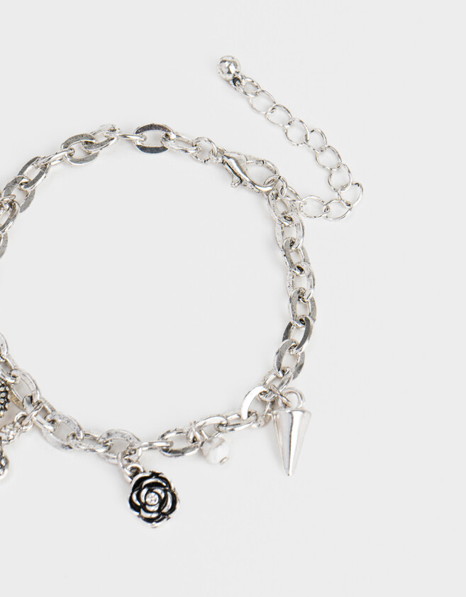 Pulseras Flexibles Bañada en Plata Pulsera Bañada En Plata - Plateado