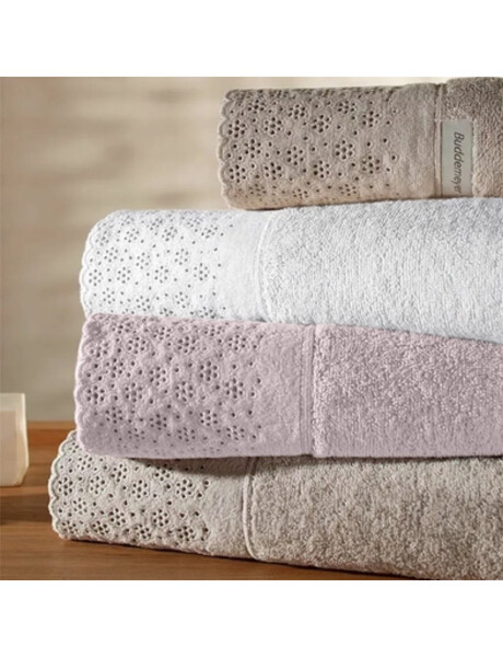 TOALLA ROSTRO APLIQUE LOVELY BUDDEMEYER - 500G GRIS 48X90 TOALLA ROSTRO APLIQUE LOVELY BUDDEMEYER - 500G GRIS 48X90