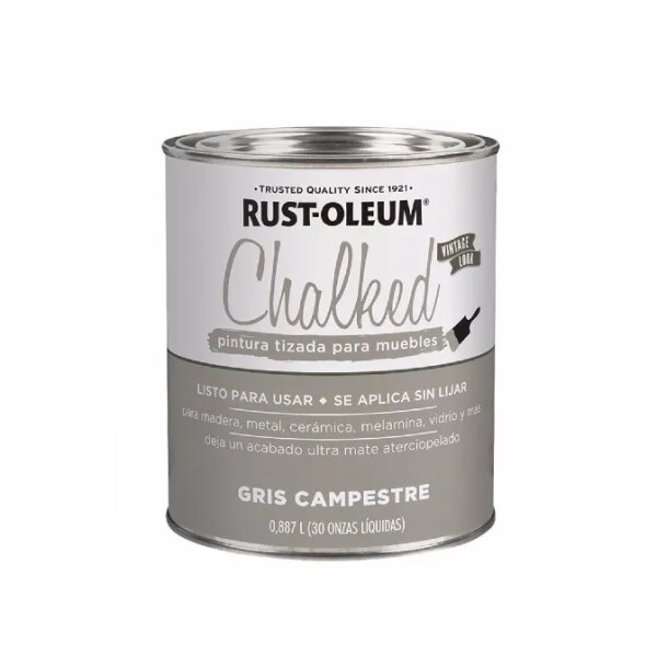 Esmalte Tizado Chalked 0.9L Rust-Oleum Gris Campestre