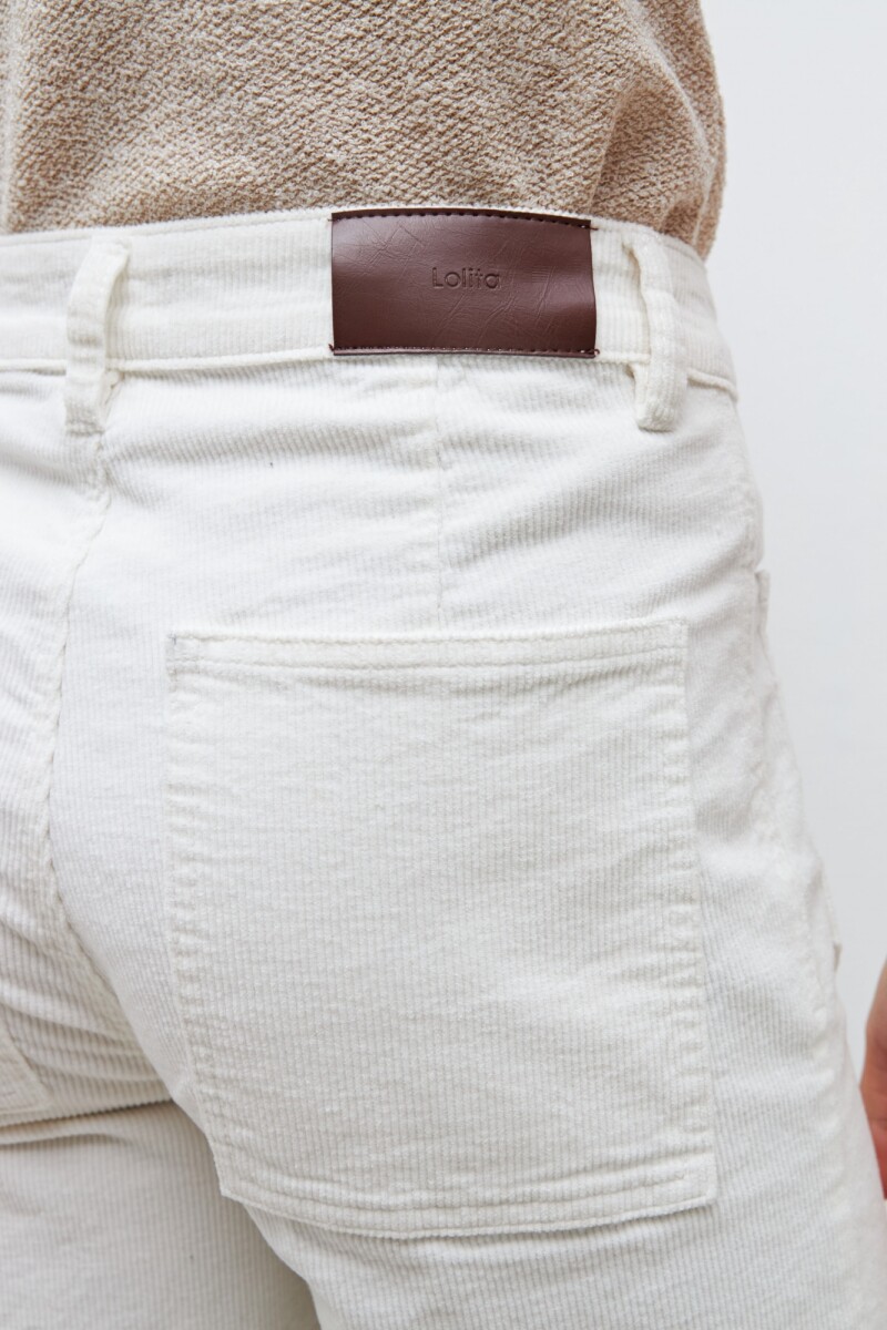 Pantalon Paulina de pana crudo