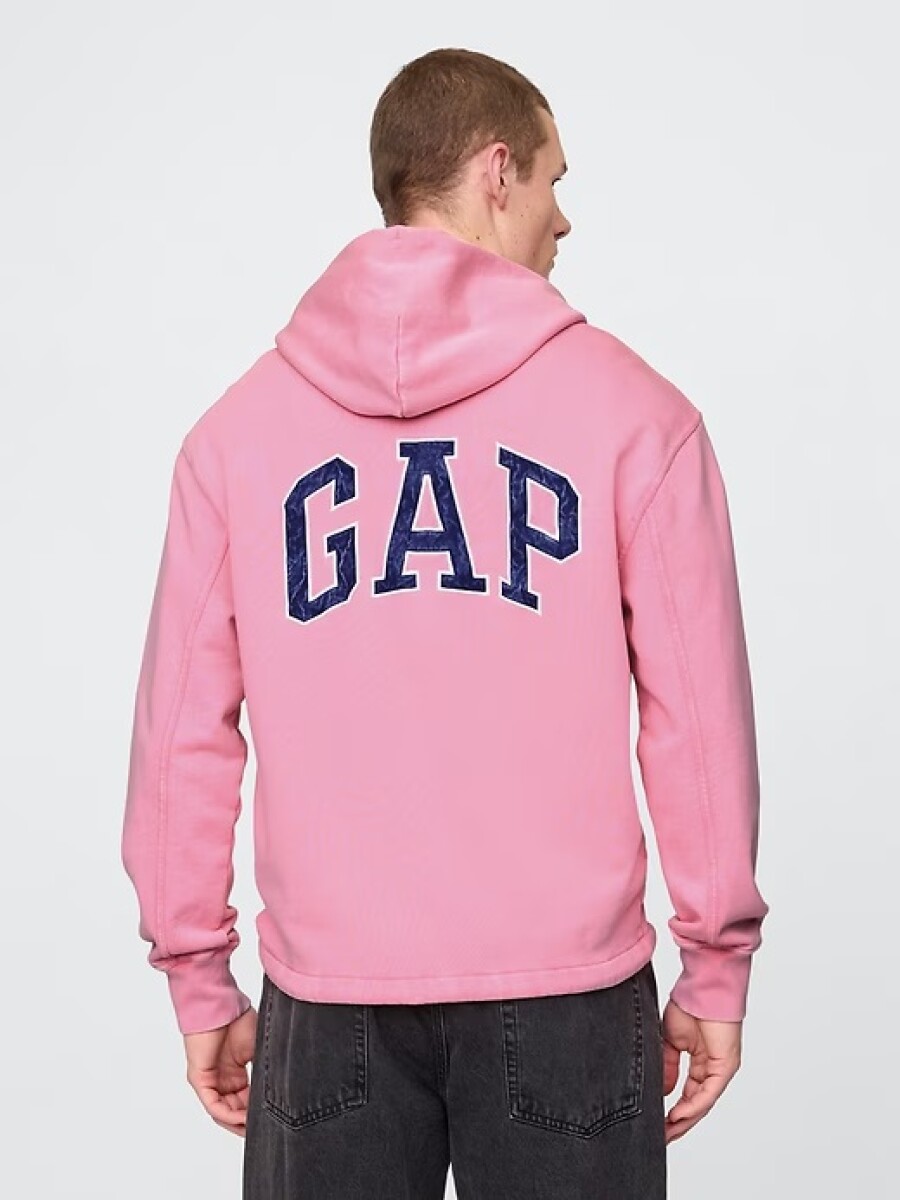 Buzo Canguro Logo Gap Poncho Hombre - French Pink 587 