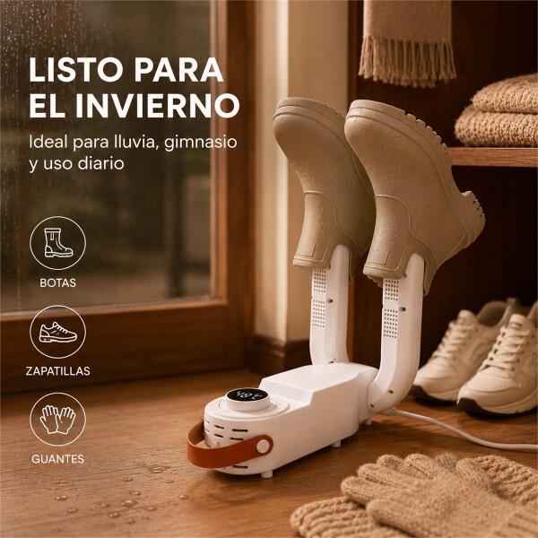 Secador Eléctrico de Calzado 150W con Temporizador BLANCO