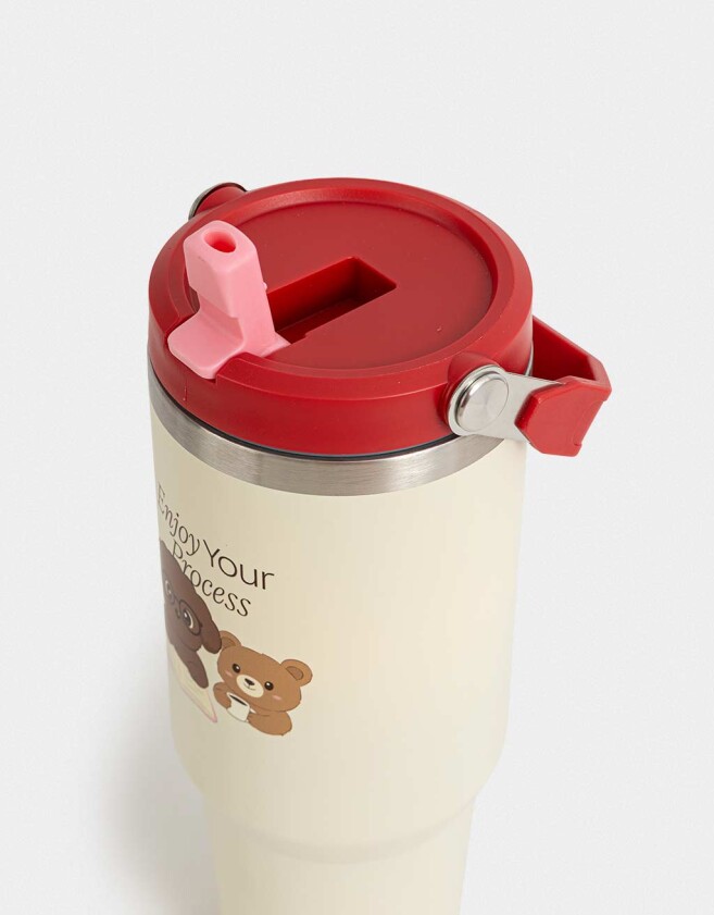 Artículos cocina Vaso Alto Térmicode 1200 Ml Con Manija - Blanco Crudo