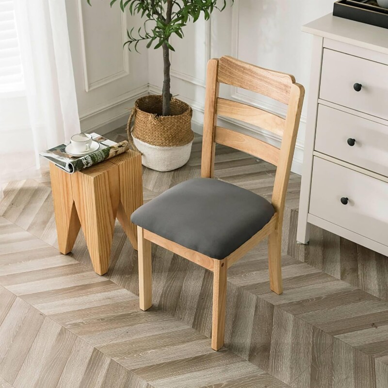 Funda de almohadón de silla gris