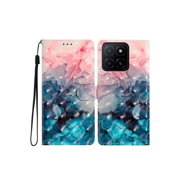 Flip cover para Honor X5b diseño mármol color azul/rosa Flip Cover Para Honor X5b Diseño Mármol Color Azul/rosa