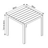 JGO MESA CUAD DE JARDIN NEGRO 5PZAS Unica
