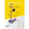 Monopatín Maxi Micro Deluxe Led Rosa