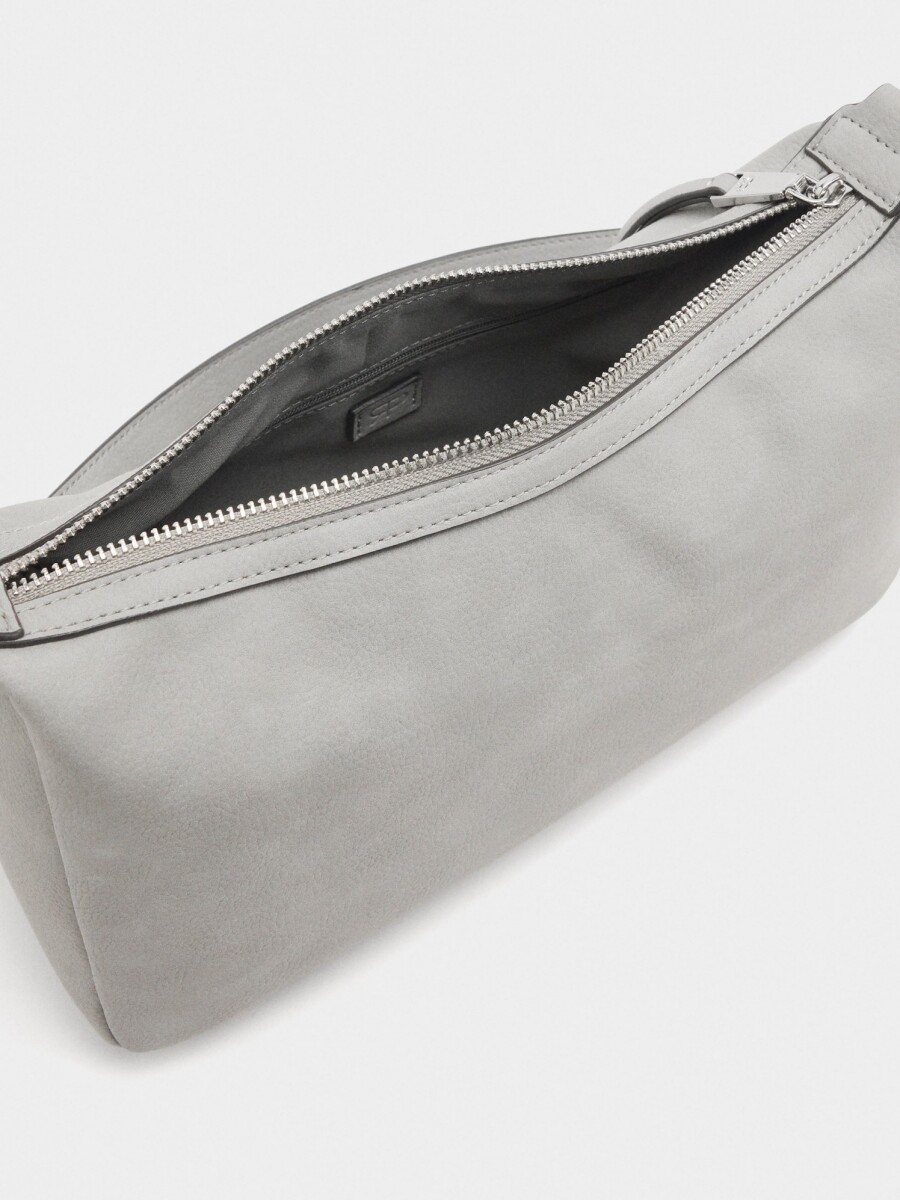 Bolso Bandolera Efecto Piel gris