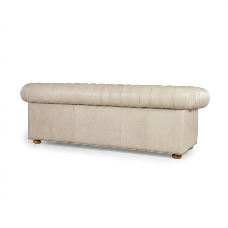 Sofá Chesterfield Novo - Cuero Básico - 3 cuerpos Off White - (Preventa)
