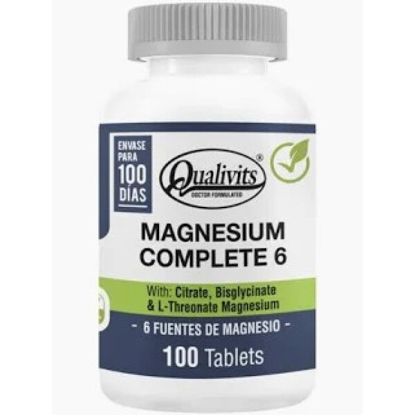 Magnesium Complete 6 | 100 Tabletas - Qualivits Magnesium Complete 6 | 100 Tabletas - Qualivits