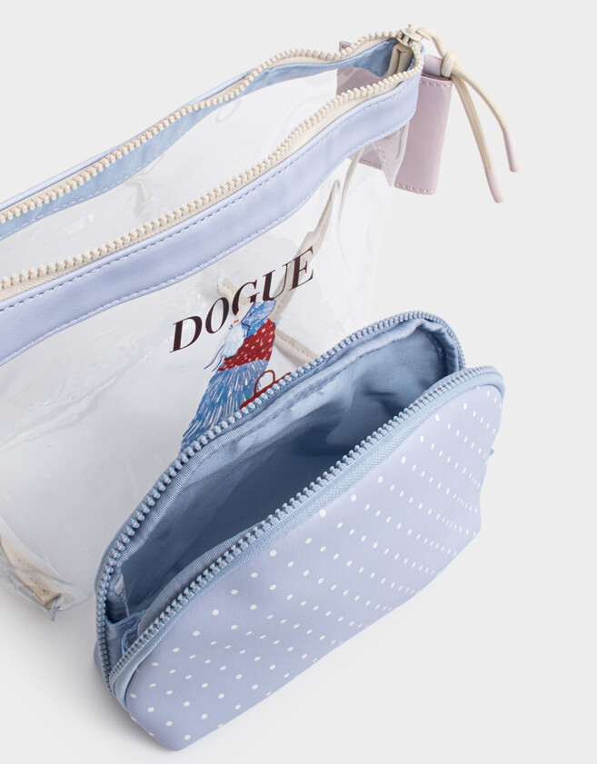 Porta Cosméticos Necessaires - Estampado Lunares