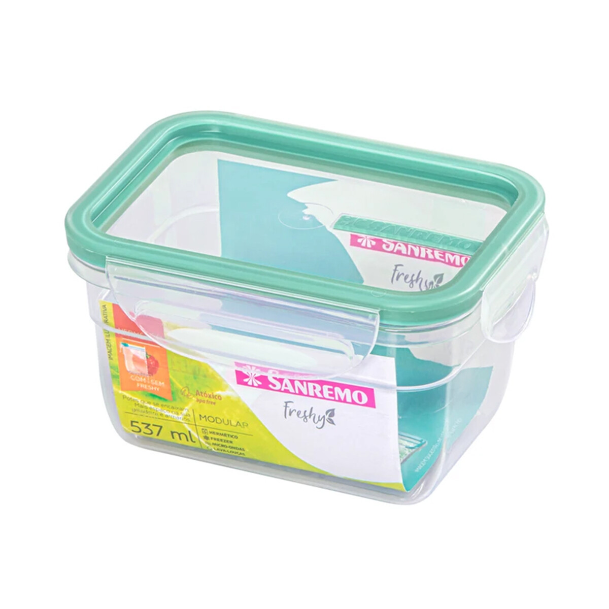 Pote con traba 537 ml - VERDE 