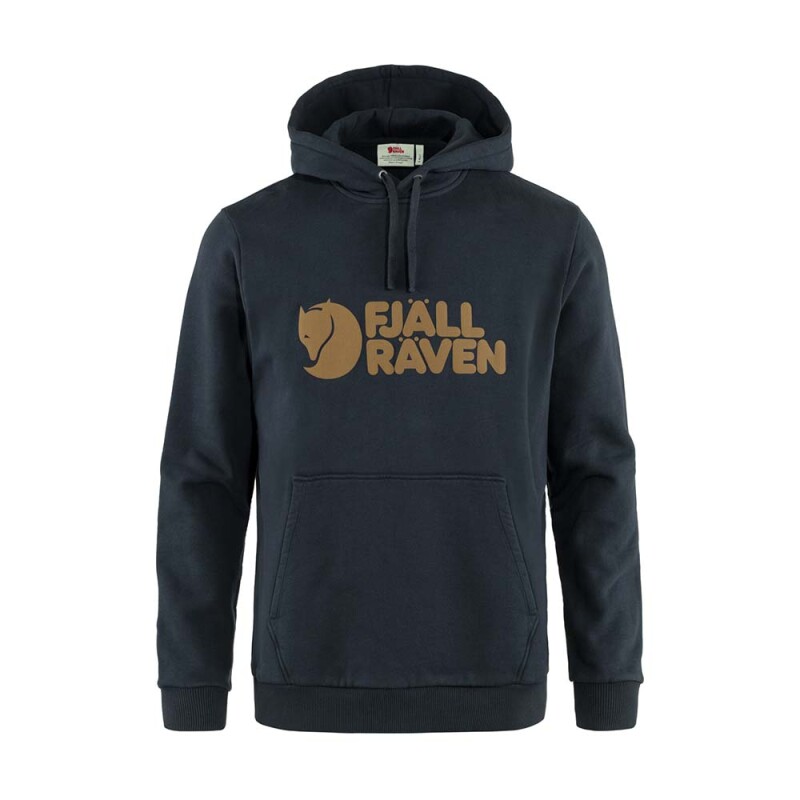 Polerón Fjallraven Logo Hoodie Hombre Dark Navy