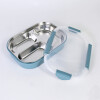 TUPPER INOX/AZUL C/DIVISIONES 20.5X15X7CM Unica