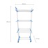 Tendedero Vertical Varillas Acero Plegable De 3 Niveles Tender Ropa Lavadero Metal De Pie 54x68x168 Cm Celeste Tendedero Vertical Varillas Acero Plegable De 3 Niveles Tender Ropa Lavadero Metal De Pie 54x68x168 Cm Celeste