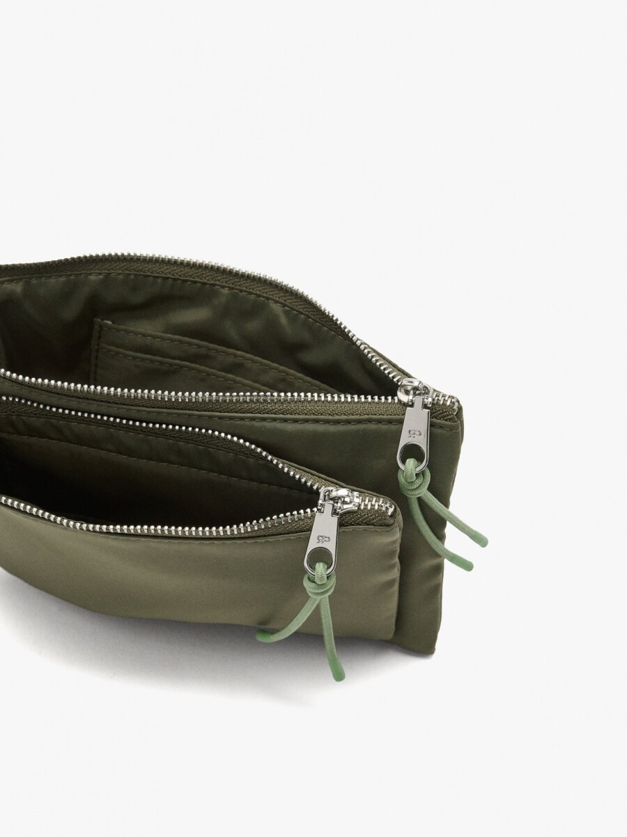 Bolso Multiusos Doble De Nylon caqui
