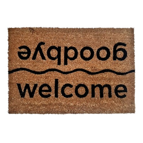 Alfombra Puerta Entrada Felpudo Coco Goma 40X60 Welcome/goodbye