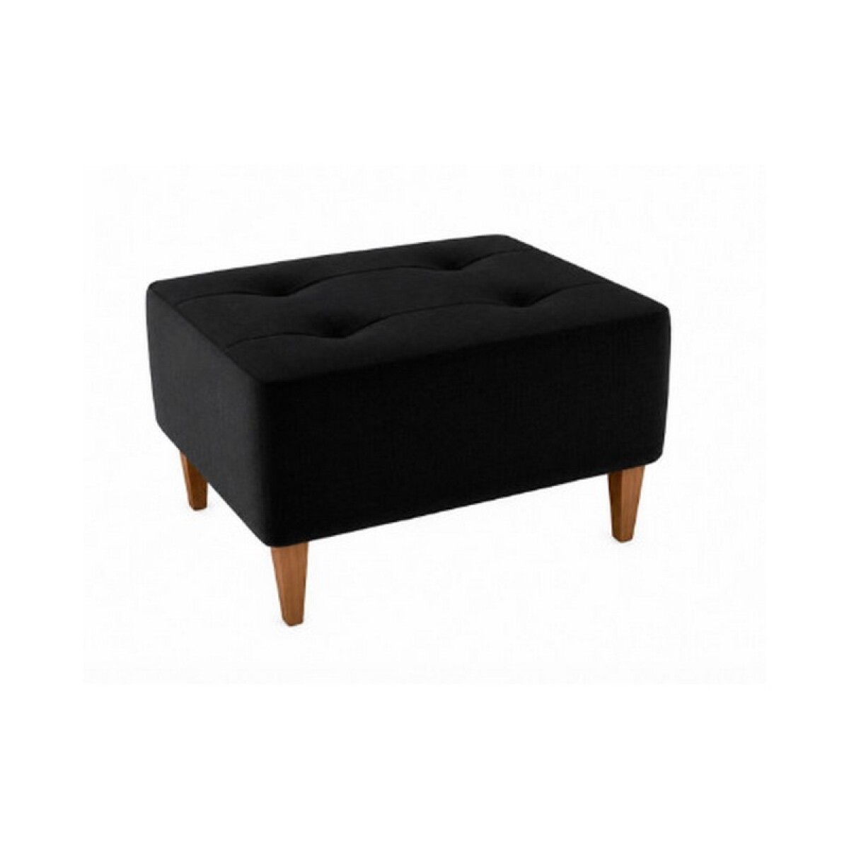 PUFF RECTANGULAR DE TELA. COLOR NEGRO 