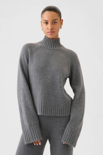 Buzo Polera Cashsoft Mujer B50 Charcoal Heather