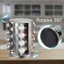 Especiero Redondo Giratorio 16 Frascos De Vidrio Acero Inox Especiero Redondo Giratorio 16 Frascos De Vidrio Acero Inox