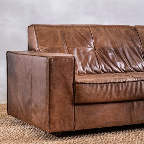 Sillón Cuero Avan 3 Cuerpos Chocolate U