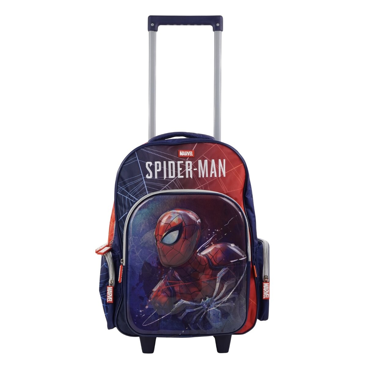 Mochila carro 17´ Spiderman con relieve 