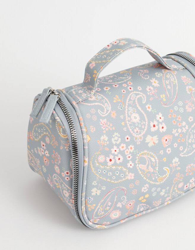 Porta Cosméticos Estampados Necessaires - Azul Celeste