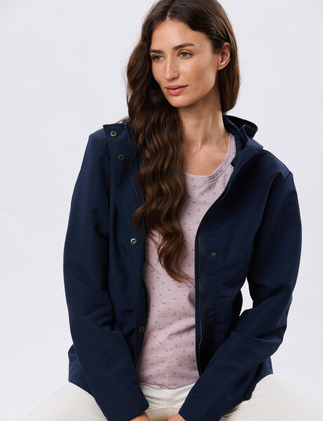 CAMPERA CON CAPUCHA Azul