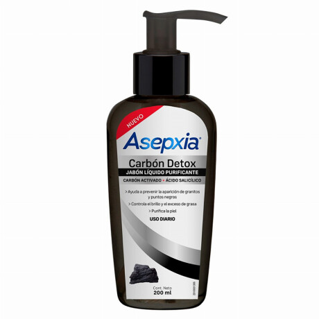 Asepxia carbón jabon líquido 200 ml Asepxia carbón jabon líquido 200 ml