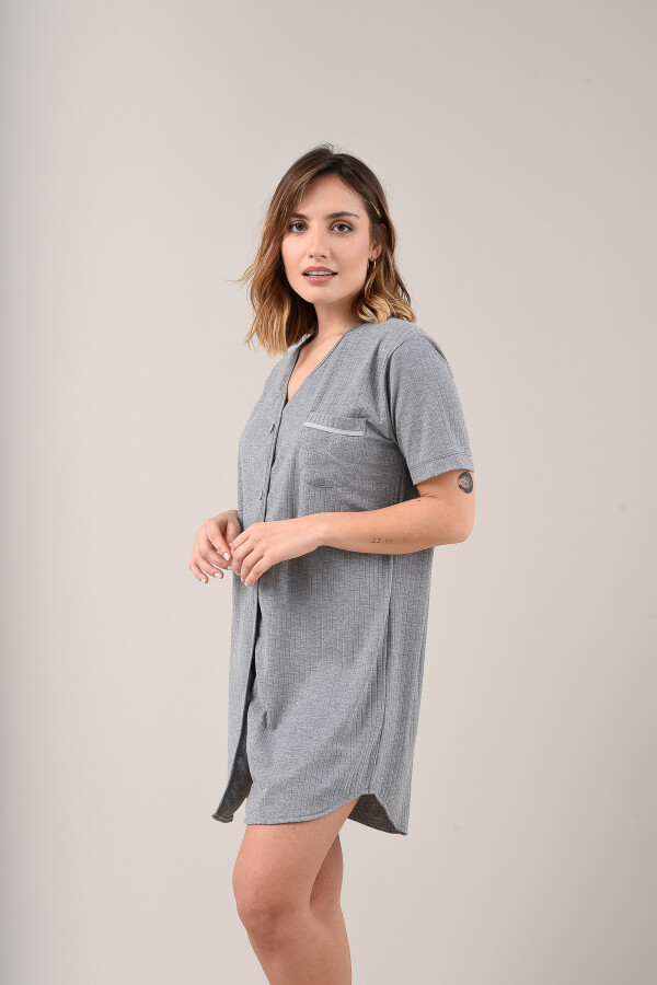 Camisa Manga Corta Gris