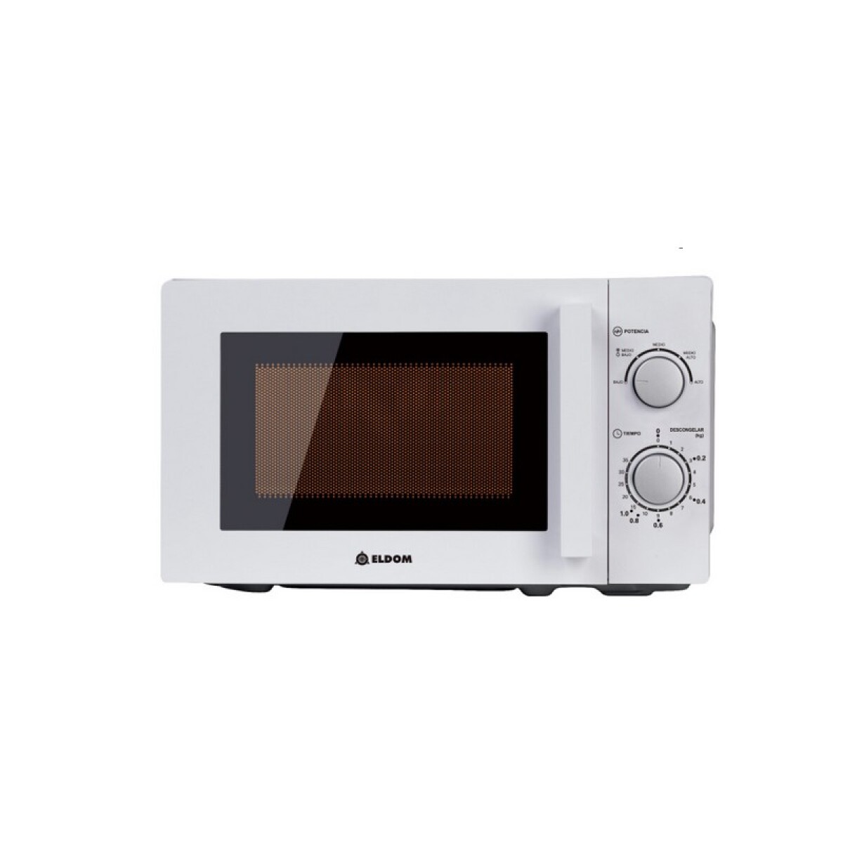 HORNO MICROONDAS ELDOM 20 Lts. PERILLERO BLANCO 
