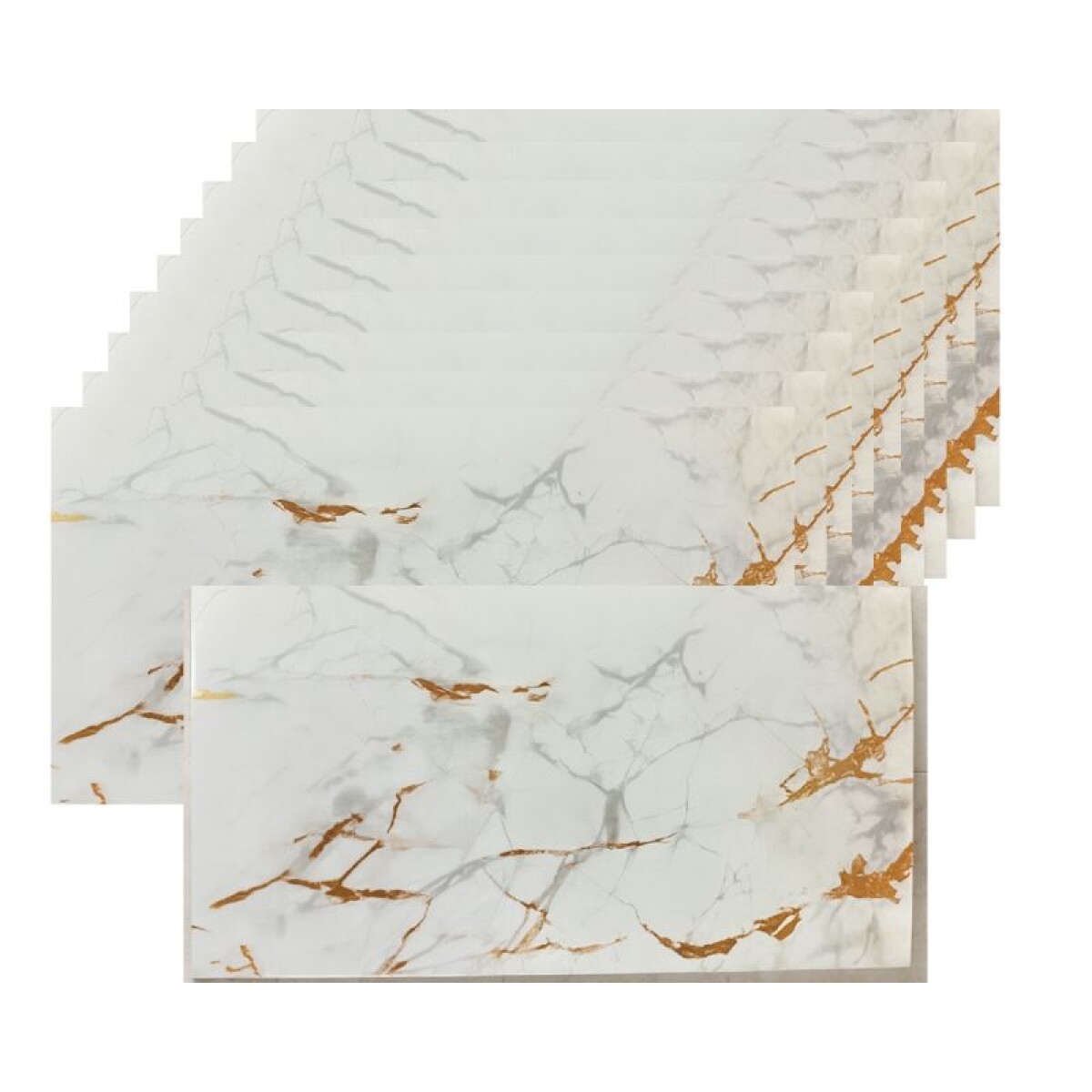 REVESTIMIENTO ADHESIVO PLACA 60 X 30 CM - BLANCO/DORADO XBM-48 X 10 