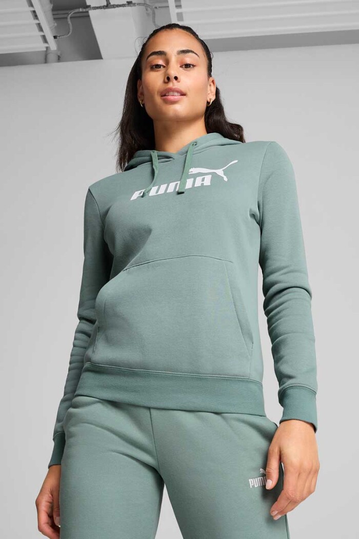 CANGURO MUJER PUMA NO.1 LOGO HOODIE Verde-agua