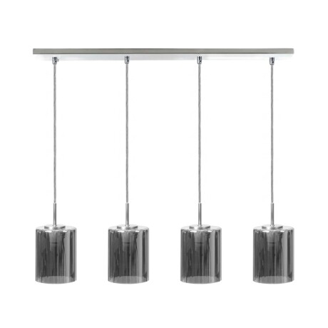 LÁMPARA DE TECHO METAL-Y-VIDRIO GRIS LP95685