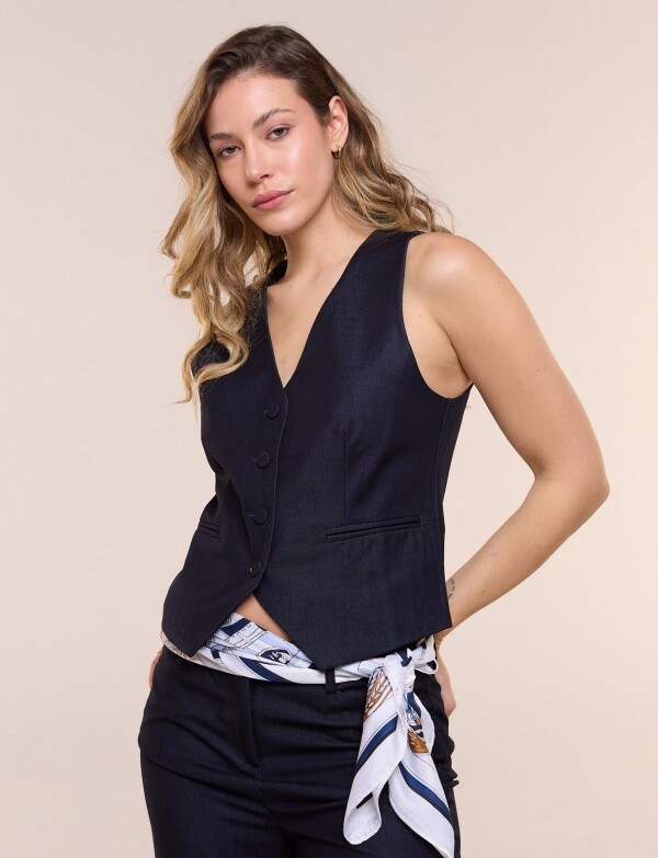 Chaleco Career Denim MARINO